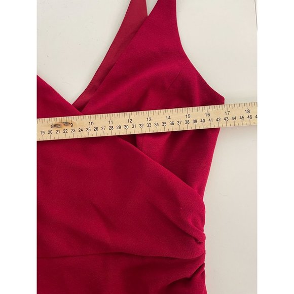 NEW Dress The Population Anita Low Back Sheath Dress Garnet M Red - Picture 6 of 12